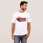 Cadillac-Rot-Auto 1959 T-Shirt (Vorne ganz)