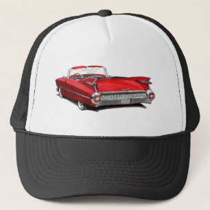 Cadillac-Rot-Auto 1959 Truckerkappe