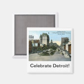 Cadillac Square, Detroit MI Vintag Magnet (Vorderseite/Rückseite)