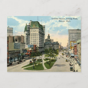 Cadillac Square, Detroit Michigan, 1915er Jahrgang Postkarte
