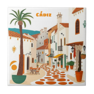 Cádiz Andalusien Spanien Keramikfliese