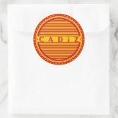 Cádiz City Pride Emblem – Spanish Identity Runder Aufkleber (Tasche)