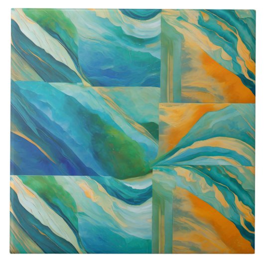 "Cádiz" Ein farbenfroher geteerter Effekt Fliese (Vorderseite)