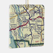 Cadiz KY Vintag Map Keramikornament (Rechts)