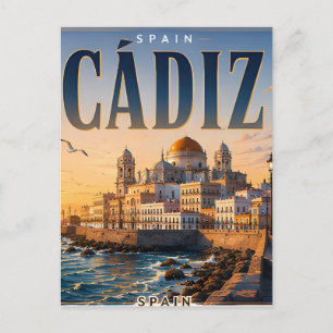🌊 Cádiz moderner Küstenstadt-Stil 🌊 Postkarte