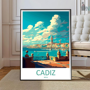 Cadiz Reise Druck Wandkunst Cadiz Wandbehang Zuhau Poster