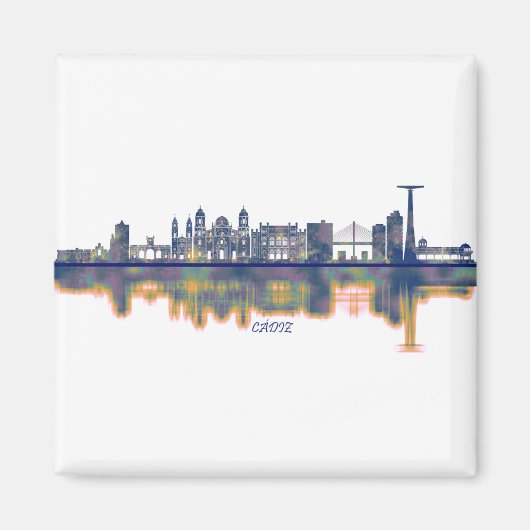 Cádiz Skyline Magnet (Vorne)