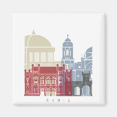 Cadiz-Skyline-Plakat Magnet (Vorne)