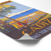Cadiz Spain Vintage Travel Poster (Ecke)