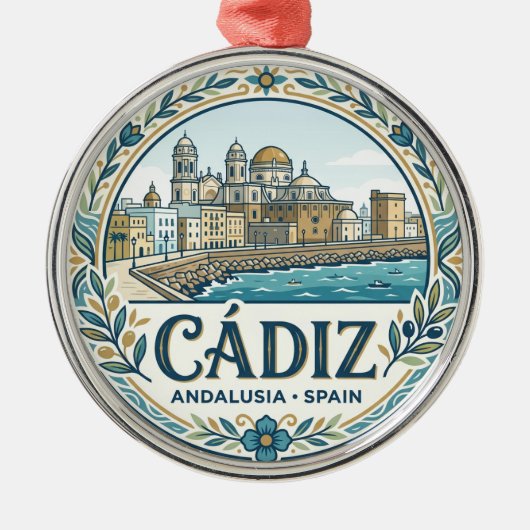 Cádiz Spanien Ornament Aus Metall (Vorne)