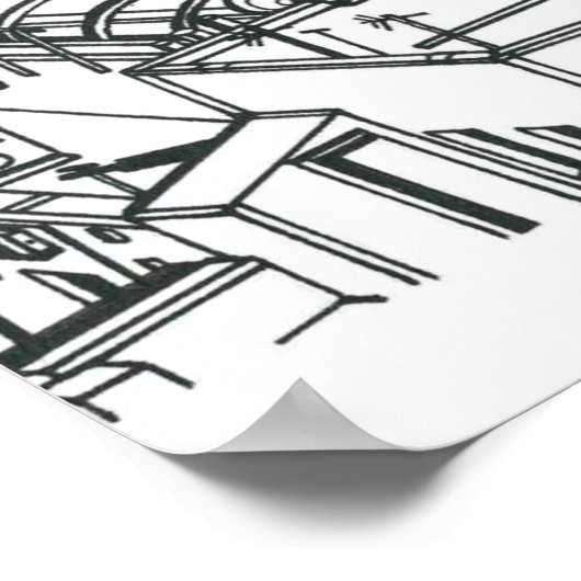 Cadiz Spanien Poster (Ecke)