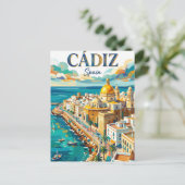 Cádiz Spanien Postkarte (Stehend Vorderseite)