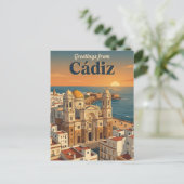 Cádiz Spanien Postkarte (Stehend Vorderseite)
