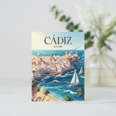 Cádiz Spanien Postkarte (Stehend Vorderseite)