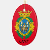 Cadiz*, Spanien-Weihnachtsverzierung Keramik Ornament (Links)