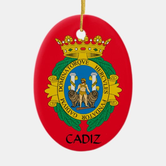 Cadiz*, Spanien-Weihnachtsverzierung Keramik Ornament (Vorne)