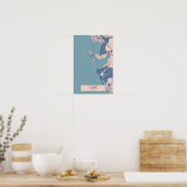 Cadiz Spanien Windige Stadtplan Reise Poster (Küche)