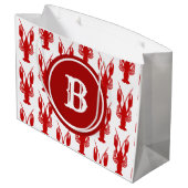 Cadjun| Monogramm Große Geschenktüte (Rückseite Schrägansicht)