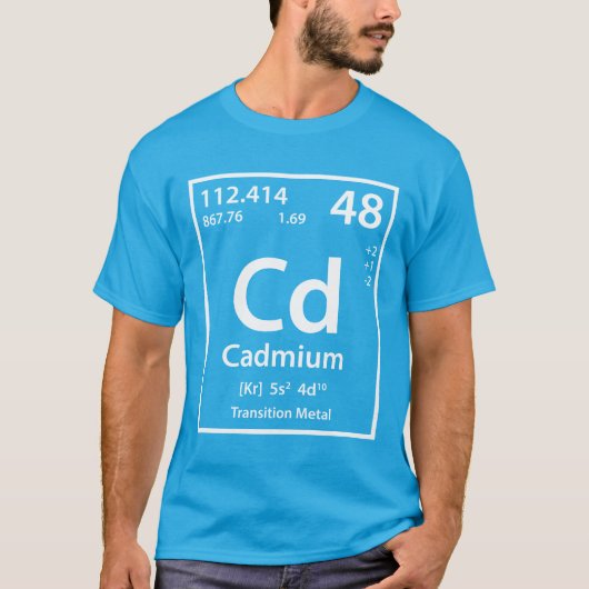 Cadmium-Element (weiß) T-Shirt (Vorderseite)