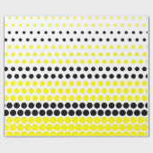Cadmium Gelb und schwarzer Polka Dot Geschenkpapier (Flach)