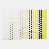Cadmium Gelb und schwarzer Polka Dot Handtuch (Horizontal)