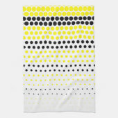 Cadmium Gelb und schwarzer Polka Dot Handtuch (Vertikal)