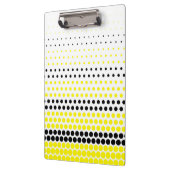 Cadmium Gelb und schwarzer Polka Dot Klemmbrett (Links)
