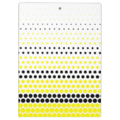 Cadmium Gelb und schwarzer Polka Dot Klemmbrett (Rückseite)