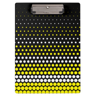 Cadmium Gelb und Weiß Polka Dot Klemmbrett