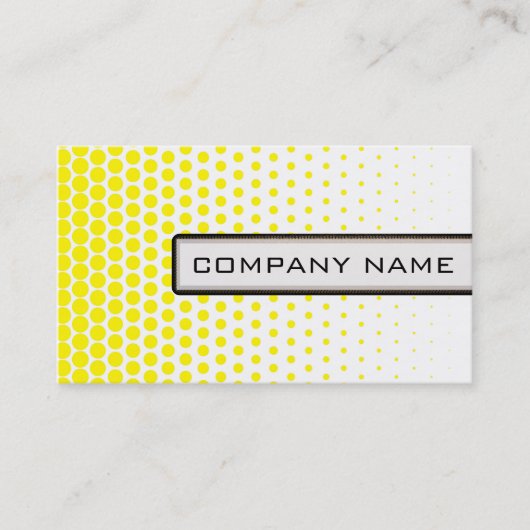 Cadmium Gelber Polka Dot Elegant Modernes Weiß Visitenkarte (Vorderseite)