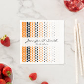 Cadmium Orange und Black Polka Dot Serviette (Beispiel)
