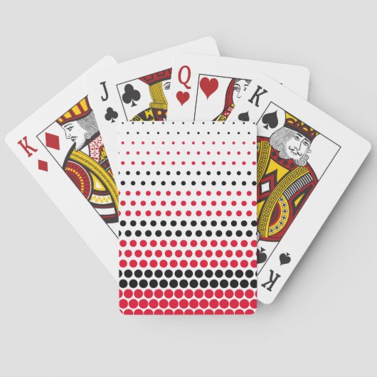 Cadmium Red and Black Polka Dot Spielkarten (Rückseite)