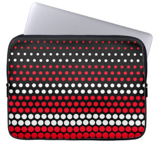 Cadmium Red and White Polka Dot Laptopschutzhülle