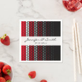 Cadmium Red and White Polka Dot Serviette (Beispiel)