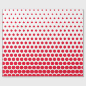 Cadmium Red Polka Dot Modern White Geschenkpapier (Flach)