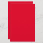Cadmium Red Solid Color Briefpapier (Vorne/Hinten)