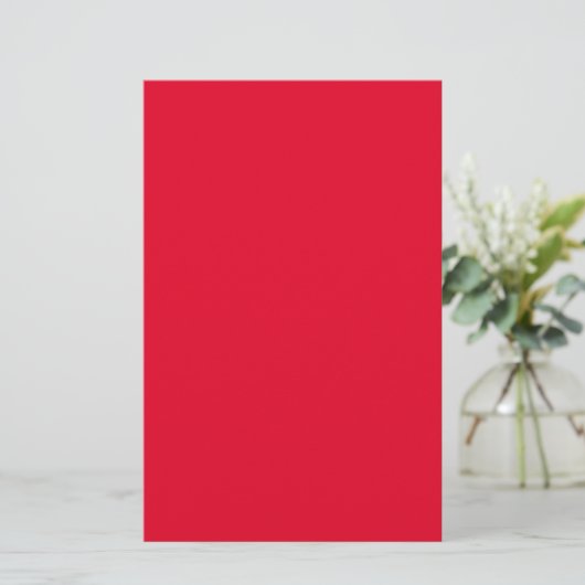 Cadmium Red Solid Color Briefpapier (Stehend Vorderseite)
