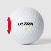 Cadmium Red Solid Color Custom Golfball (Logo)