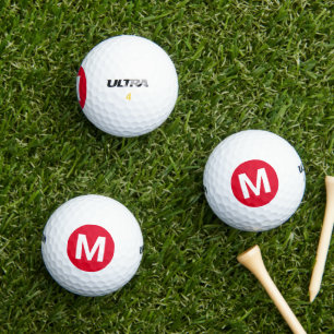 Cadmium Red Solid Color Custom Golfball
