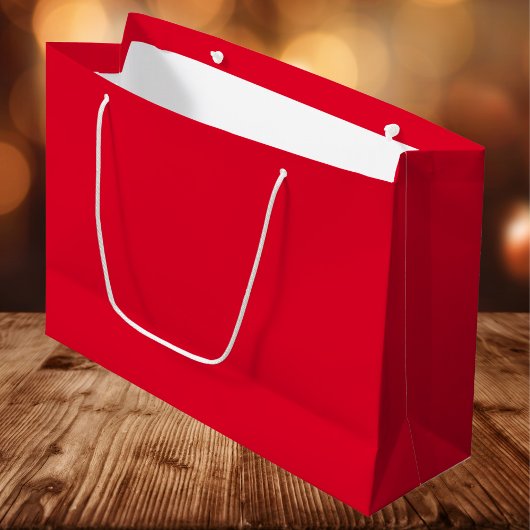 Cadmium Red Solid Color Große Geschenktüte