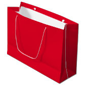 Cadmium Red Solid Color Große Geschenktüte (Vorderseite Schrägansicht)