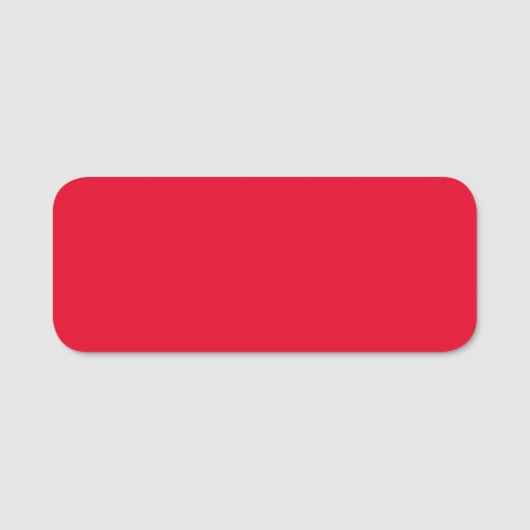 Cadmium Red Solid Color Namensschild (Vorderseite)