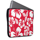 Cadmium Red Tropical Hibiskus Blume Laptopschutzhülle (Vorne Rechts)
