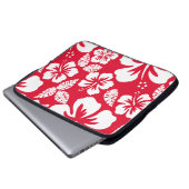 Cadmium Red Tropical Hibiskus Blume Laptopschutzhülle (Vorne Knopf)