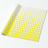 Cadmium Yellow Polka Dot Modernes Weiß Geschenkpapier (Ungerollt)