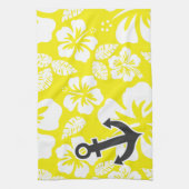 Cadmium Yellow Tropical Hibiskus; Anker Handtuch (Vertikal)