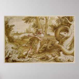 Cadmus about to attack a Dragon Poster