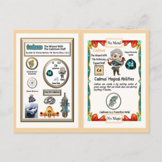 Cadmus Wizard - Cadmium Element Postkarte