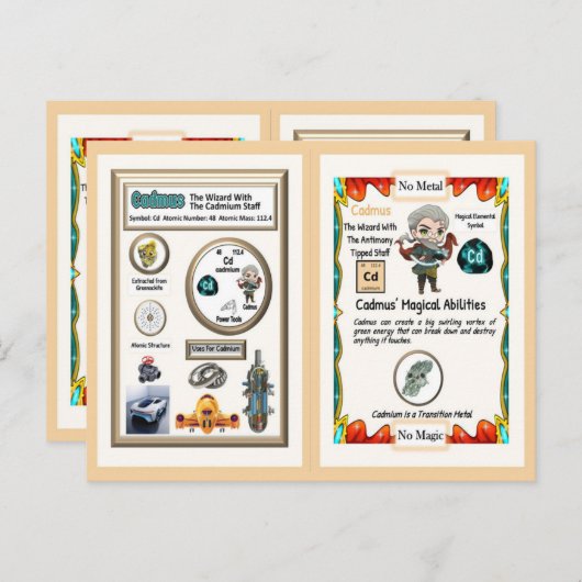 Cadmus Wizard - Cadmium Element Postkarte (Vorne/Hinten)