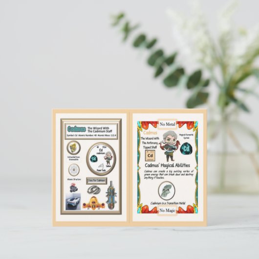 Cadmus Wizard - Cadmium Element Postkarte (Stehend Vorderseite)